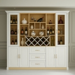 Tủ trang trí sơn trắng CN003