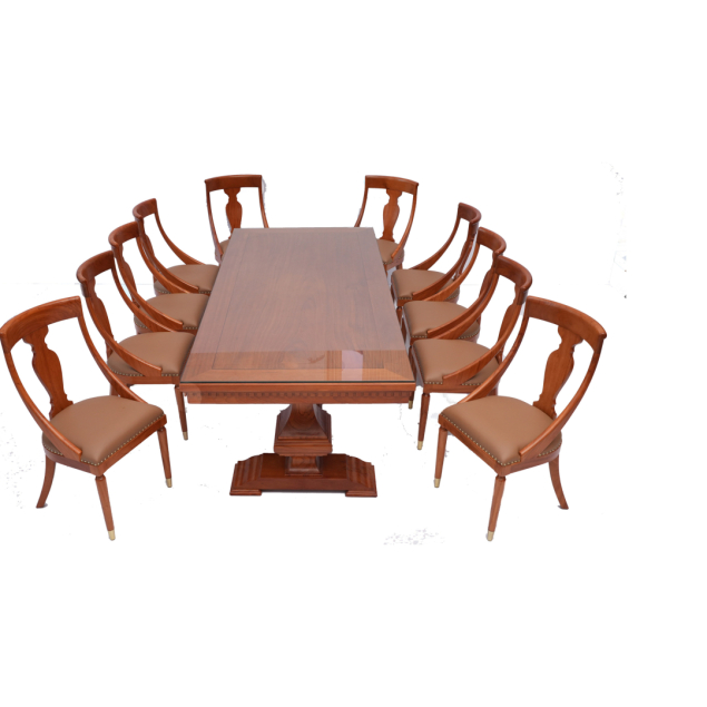 Bộ Bàn Ăn Gỗ Gõ Đỏ Lào