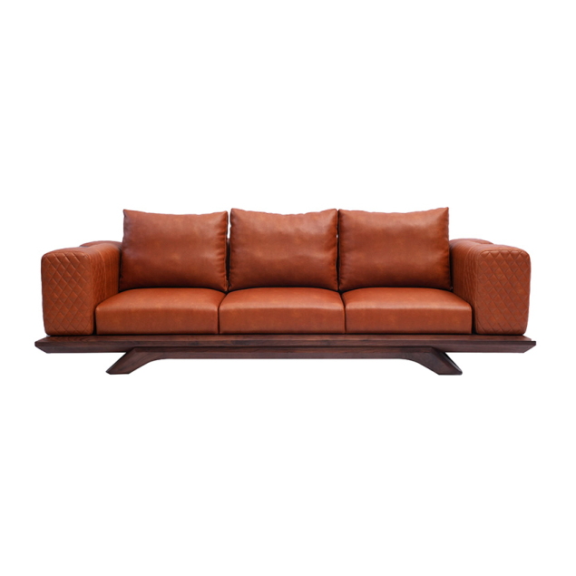 Ghế sofa gỗ óc chó ba chỗ ngồi